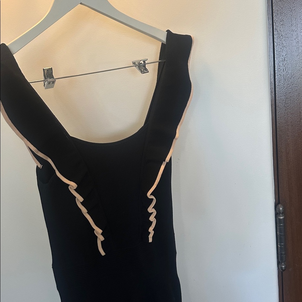 Sandro Black Ribbed Dress - Picture 4 of 4